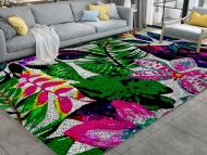 Large shackle rug kit in colorful leaf style, finished product can be used for home display, home decoration or DIY rug.